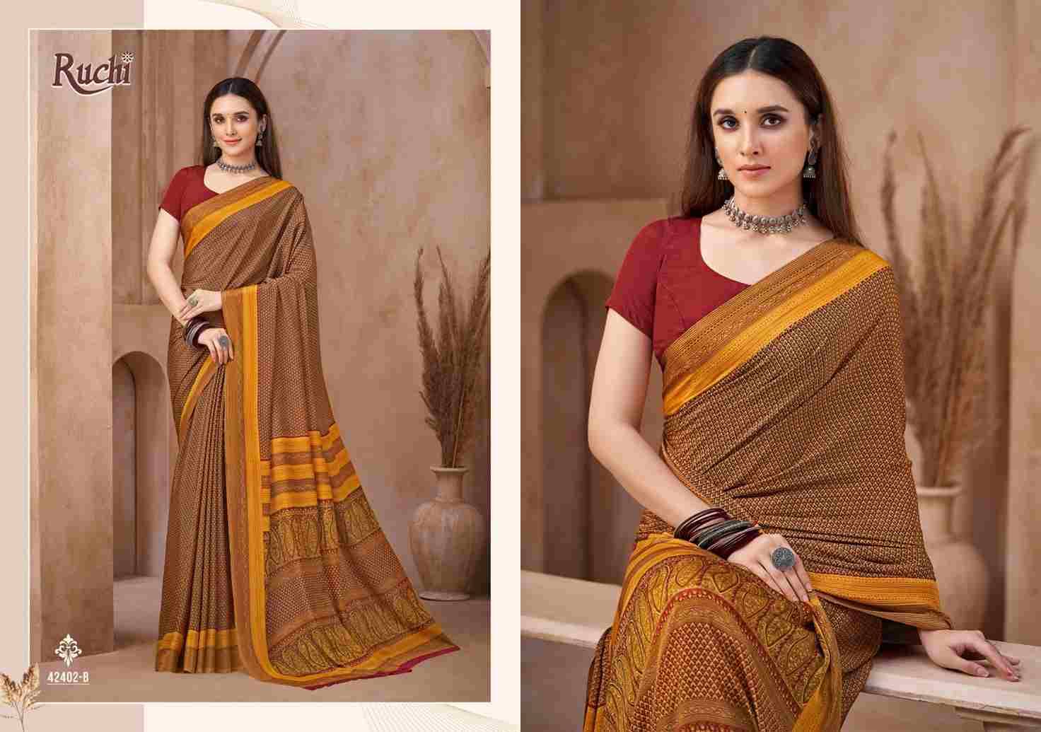 Vivanta Silk Vol-44 By Ruchi Sarees Indian Traditional Wear Collection Beautiful Stylish Fancy Colorful Party Wear & Occasional Wear Crepe Silk Sarees At Wholesale Price