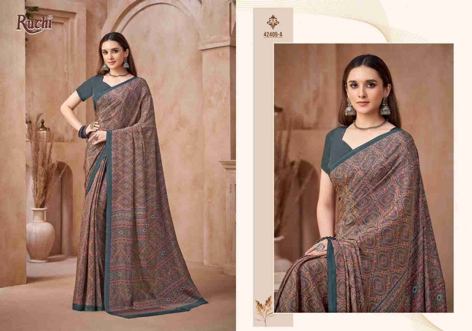 Vivanta Silk Vol-44 By Ruchi Sarees Indian Traditional Wear Collection Beautiful Stylish Fancy Colorful Party Wear & Occasional Wear Crepe Silk Sarees At Wholesale Price