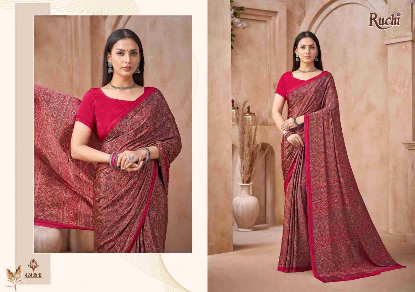 Vivanta Silk Vol-44 By Ruchi Sarees Indian Traditional Wear Collection Beautiful Stylish Fancy Colorful Party Wear & Occasional Wear Crepe Silk Sarees At Wholesale Price