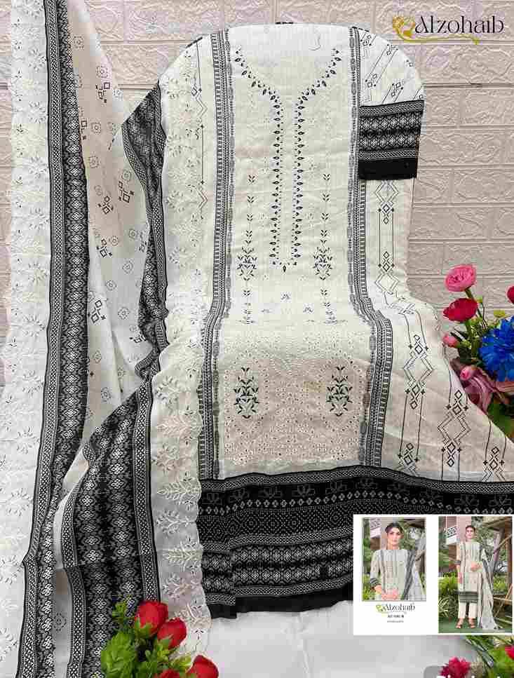 Alzohaib-1181 Colours By Alzohaib 1181-A To 1181-B Series Beautiful Pakistani Suits Stylish Fancy Colorful Party Wear & Occasional Wear Pure Cotton Print Dresses At Wholesale Price