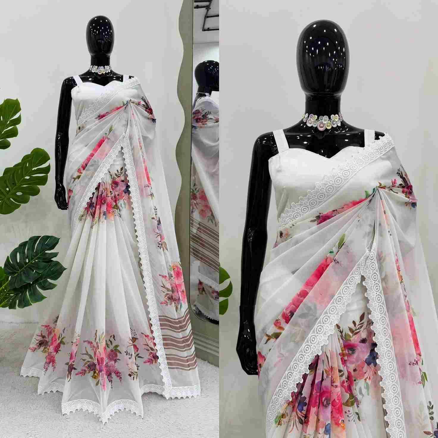 R-559 By Fashid Wholesale Indian Traditional Wear Collection Beautiful Stylish Fancy Colorful Party Wear & Occasional Wear Faux Georgette Sarees At Wholesale Price