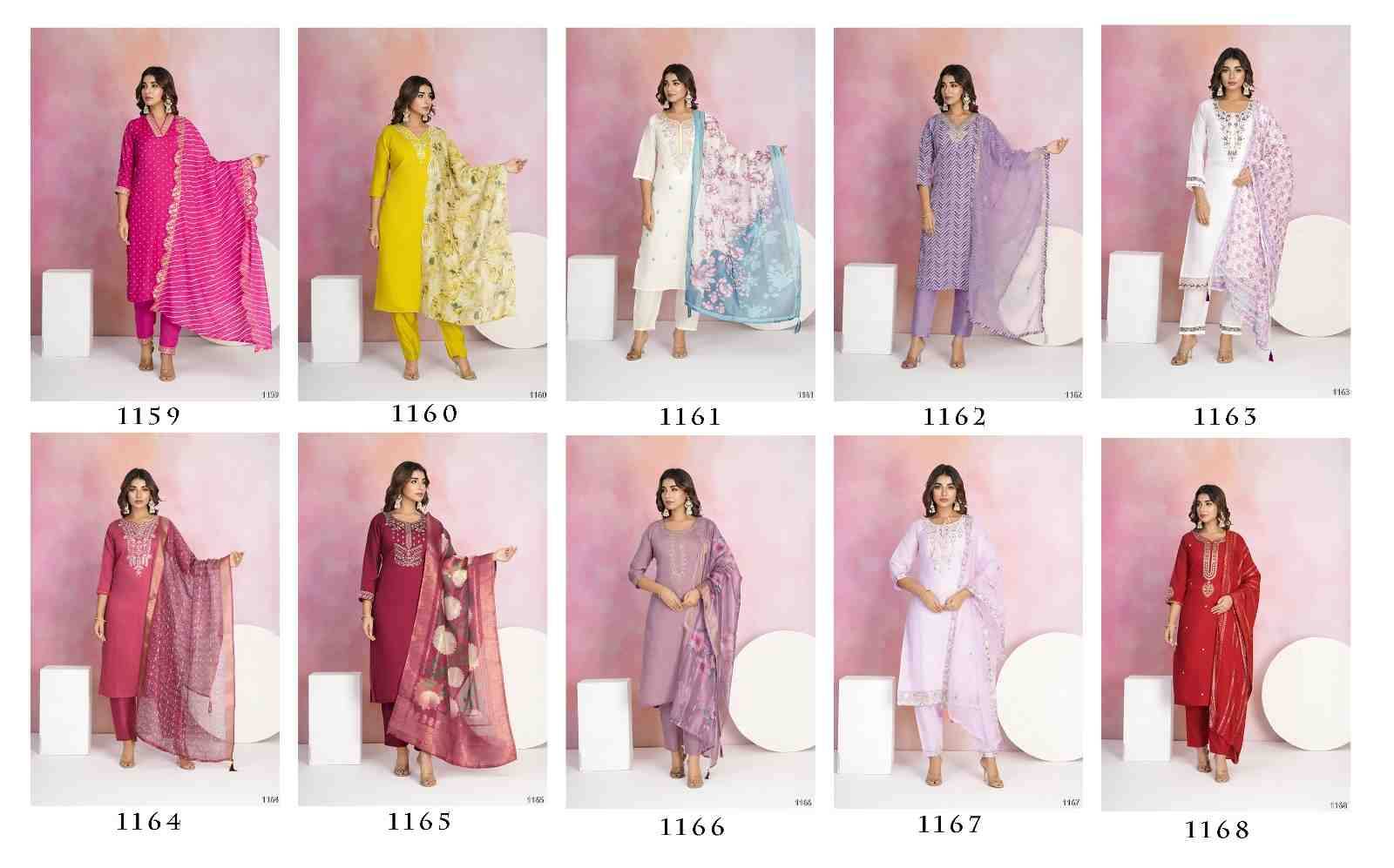 Tanisha Vol-22 By Fashid Wholesale 1159 To 1168 Series Beautiful Suits Colorful Stylish Fancy Casual Wear & Ethnic Wear Fancy Embroidered Work Dresses At Wholesale Price