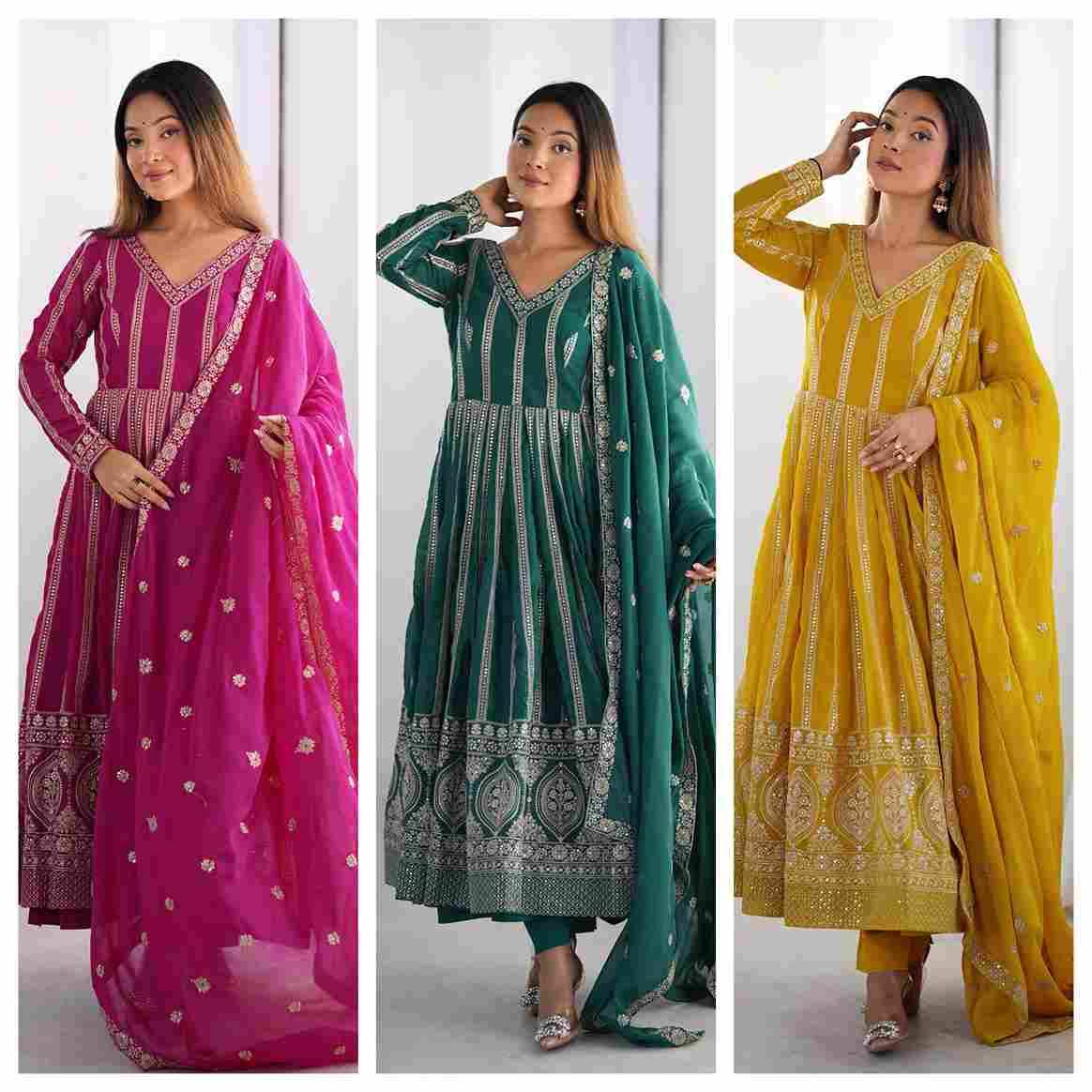 SP-14 By Fashid Wholesale 1401 To 1403 Series Beautiful Suits Colorful Stylish Fancy Casual Wear & Ethnic Wear Georgette Embroidered Work Dresses At Wholesale Price