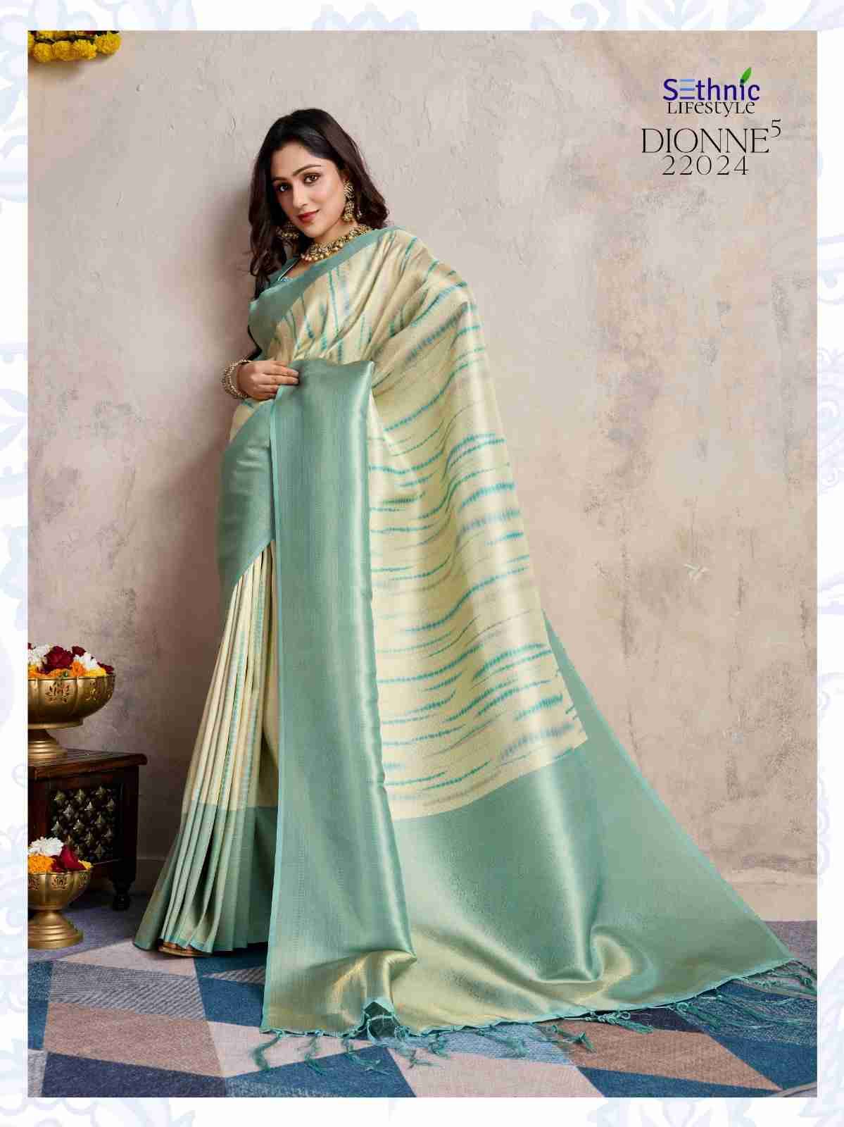 Dionne Vol-5 By Sethnic 22024 To 22027 Series Indian Traditional Wear Collection Beautiful Stylish Fancy Colorful Party Wear & Occasional Wear Banarasi Silk Sarees At Wholesale Price