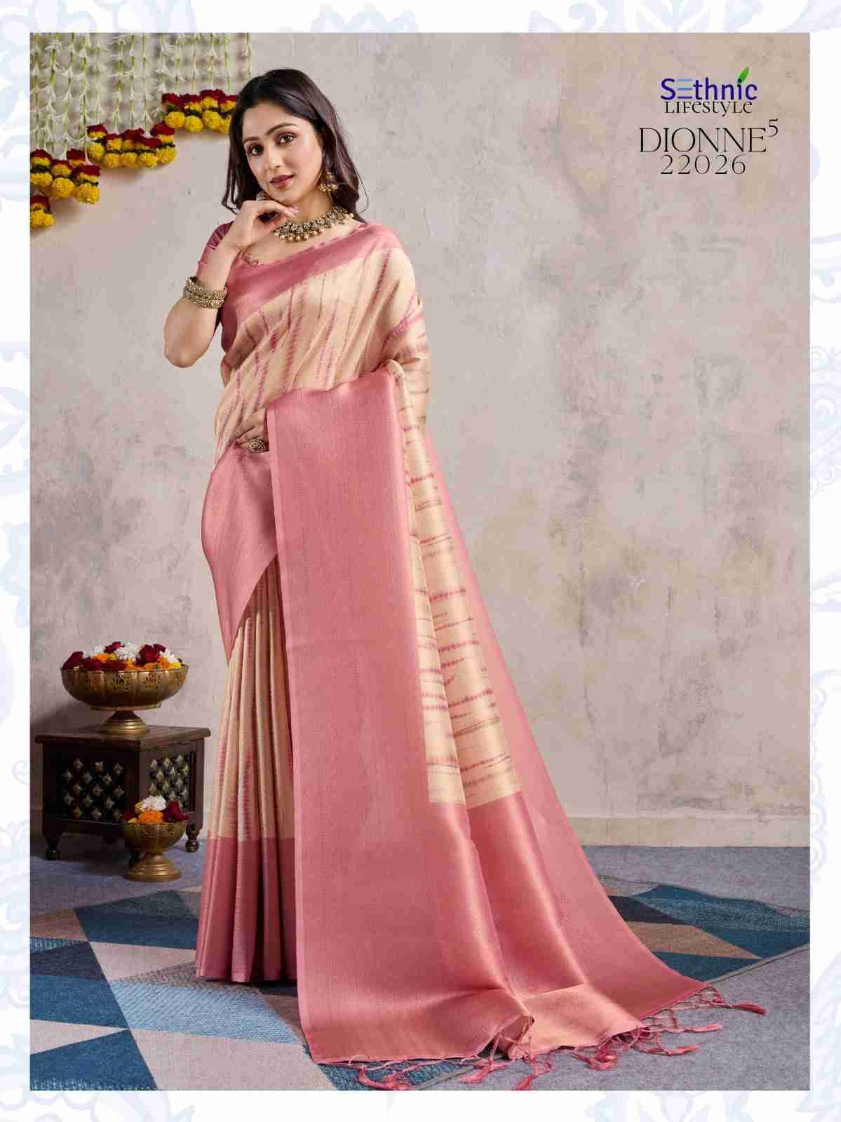 Dionne Vol-5 By Sethnic 22024 To 22027 Series Indian Traditional Wear Collection Beautiful Stylish Fancy Colorful Party Wear & Occasional Wear Banarasi Silk Sarees At Wholesale Price