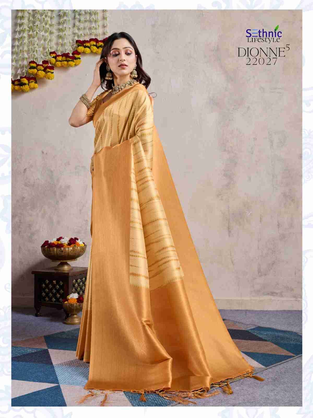 Dionne Vol-5 By Sethnic 22024 To 22027 Series Indian Traditional Wear Collection Beautiful Stylish Fancy Colorful Party Wear & Occasional Wear Banarasi Silk Sarees At Wholesale Price