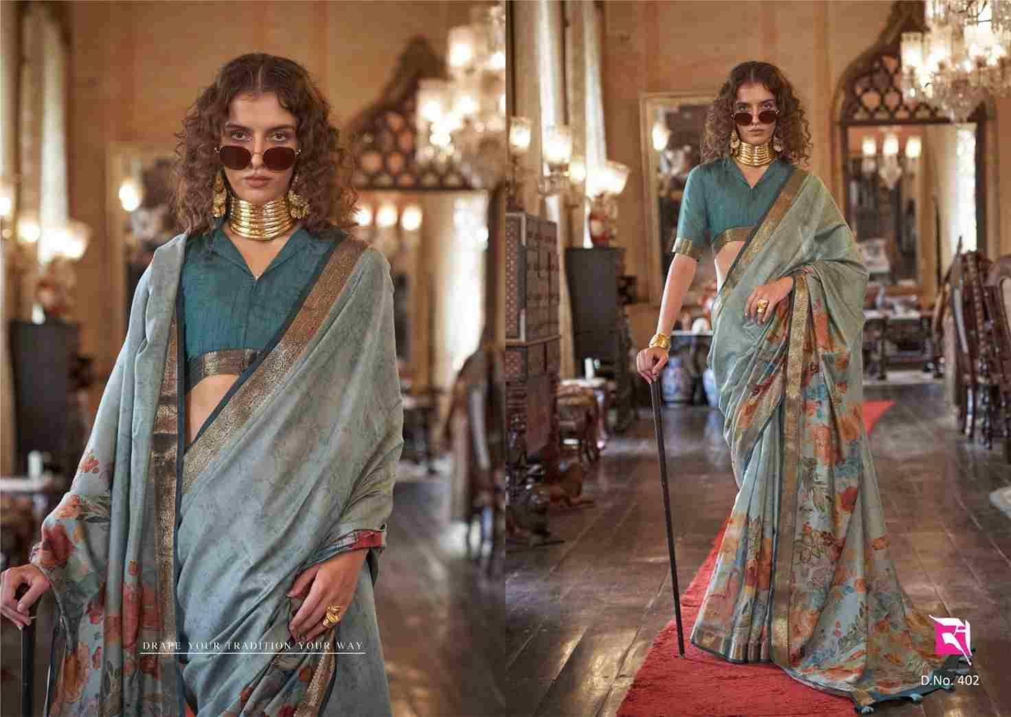 Emporia By Sasural 401 To 408 Series Indian Traditional Wear Collection Beautiful Stylish Fancy Colorful Party Wear & Occasional Wear Viscose Silk Sarees At Wholesale Price