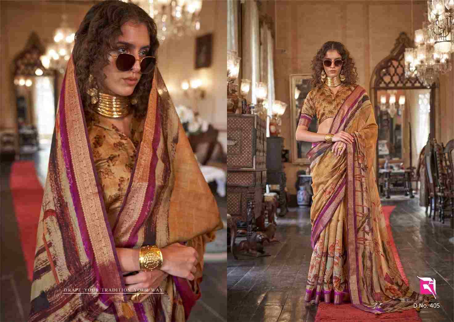 Emporia By Sasural 401 To 408 Series Indian Traditional Wear Collection Beautiful Stylish Fancy Colorful Party Wear & Occasional Wear Viscose Silk Sarees At Wholesale Price