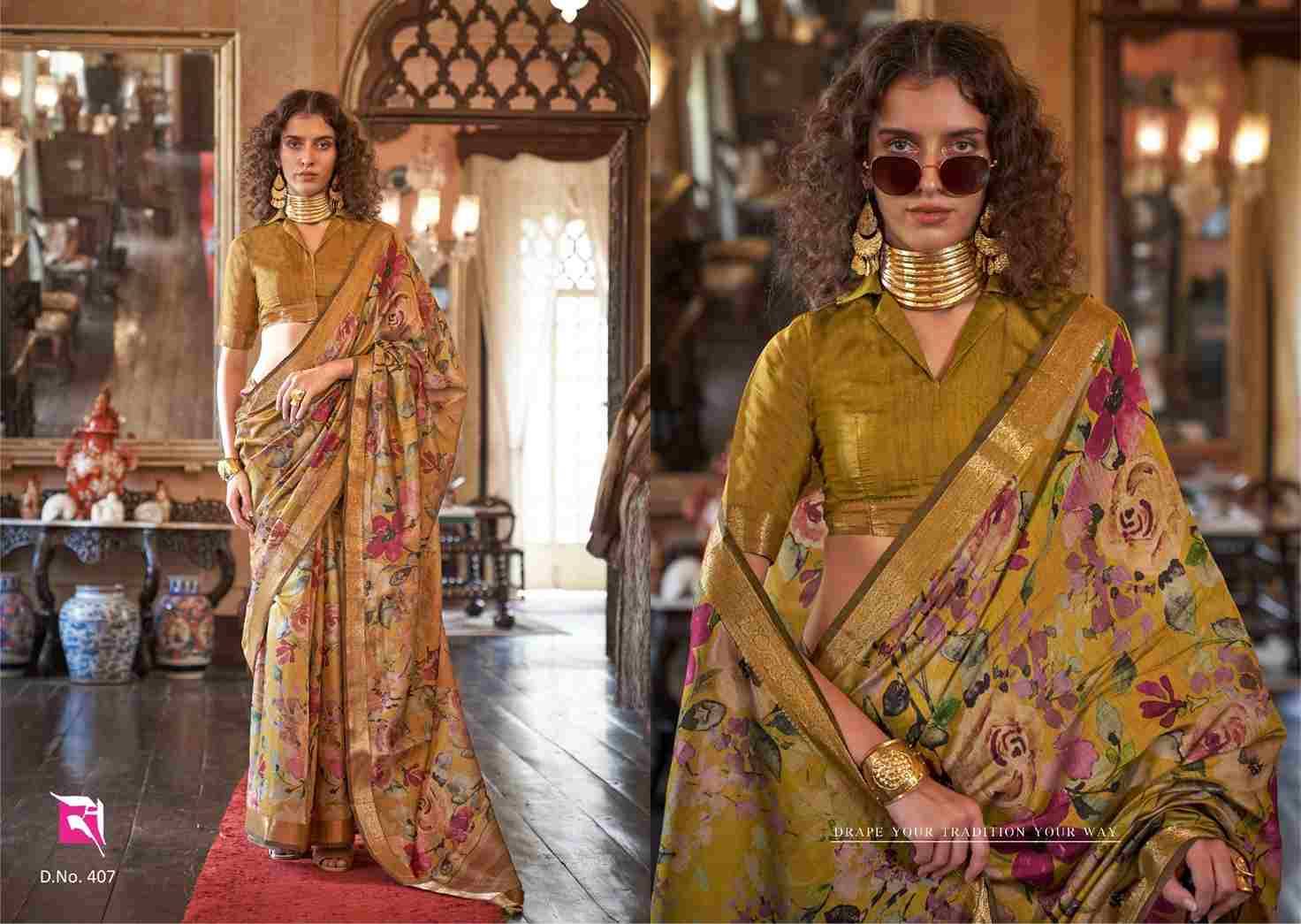 Emporia By Sasural 401 To 408 Series Indian Traditional Wear Collection Beautiful Stylish Fancy Colorful Party Wear & Occasional Wear Viscose Silk Sarees At Wholesale Price