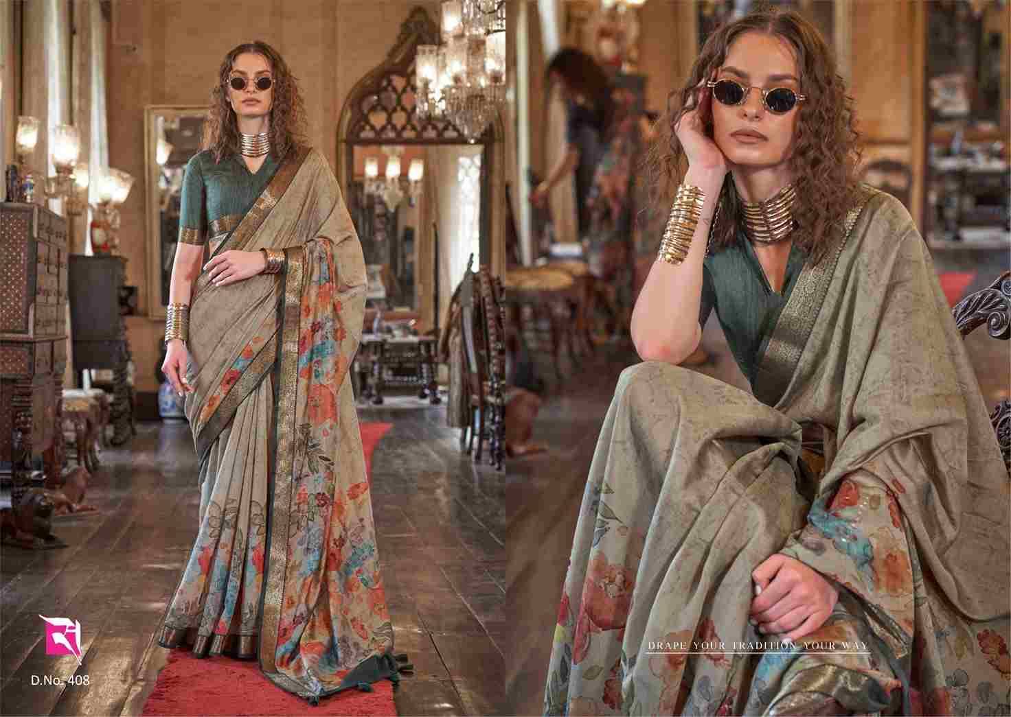 Emporia By Sasural 401 To 408 Series Indian Traditional Wear Collection Beautiful Stylish Fancy Colorful Party Wear & Occasional Wear Viscose Silk Sarees At Wholesale Price