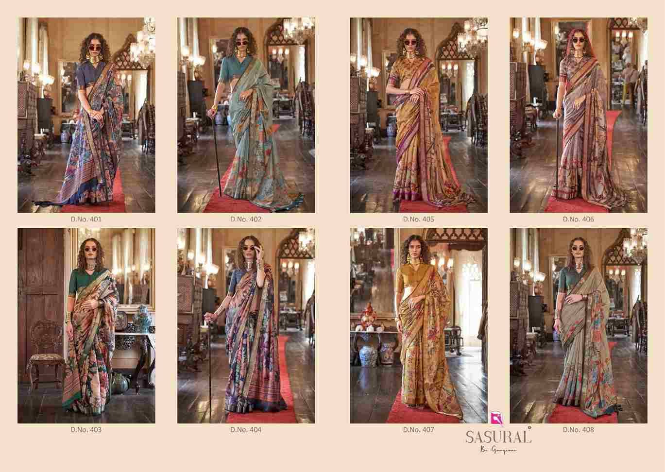 Emporia By Sasural 401 To 408 Series Indian Traditional Wear Collection Beautiful Stylish Fancy Colorful Party Wear & Occasional Wear Viscose Silk Sarees At Wholesale Price