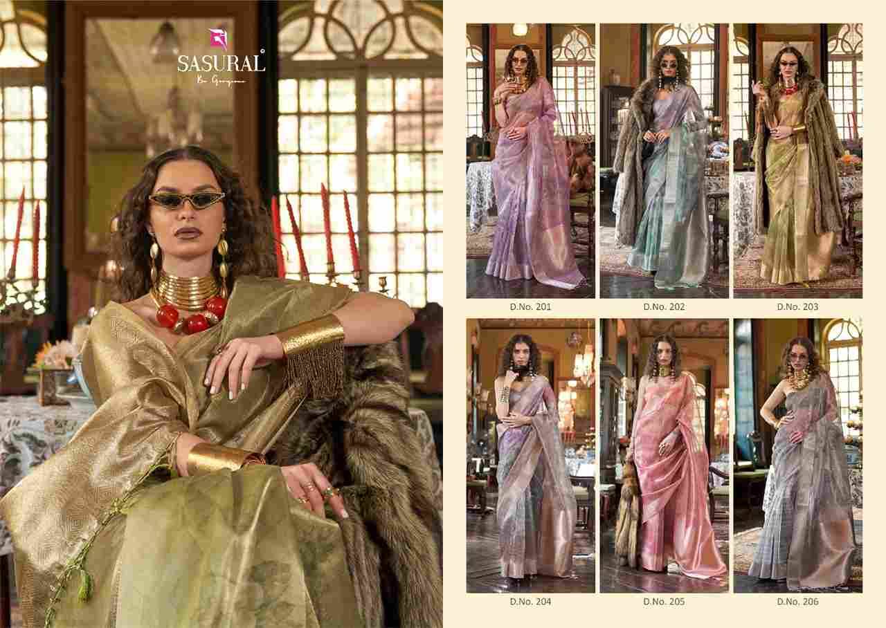 Essence By Sasural 201 To 206 Series Indian Traditional Wear Collection Beautiful Stylish Fancy Colorful Party Wear & Occasional Wear Banarasi Sarees At Wholesale Price