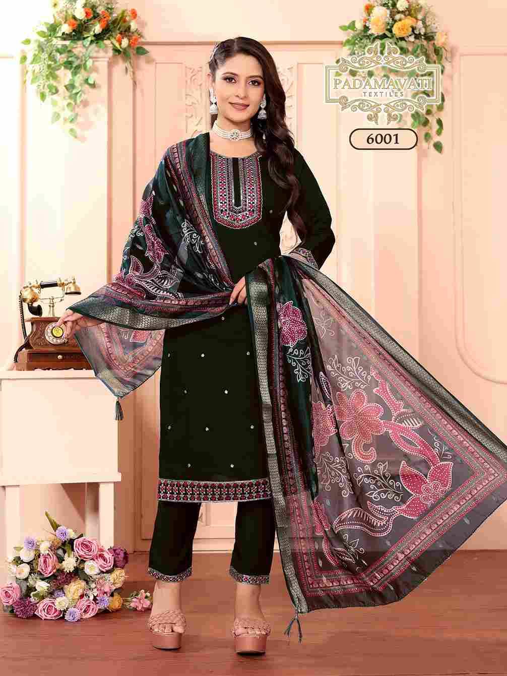 Khushi Vol-7 By Padmavati Textiles 6001 To 6008 Series Designer Festive Suits Beautiful Fancy Colorful Stylish Party Wear & Occasional Wear Roman Silk Dresses At Wholesale Price