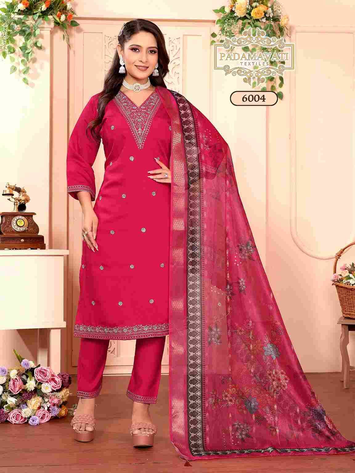 Khushi Vol-7 By Padmavati Textiles 6001 To 6008 Series Designer Festive Suits Beautiful Fancy Colorful Stylish Party Wear & Occasional Wear Roman Silk Dresses At Wholesale Price