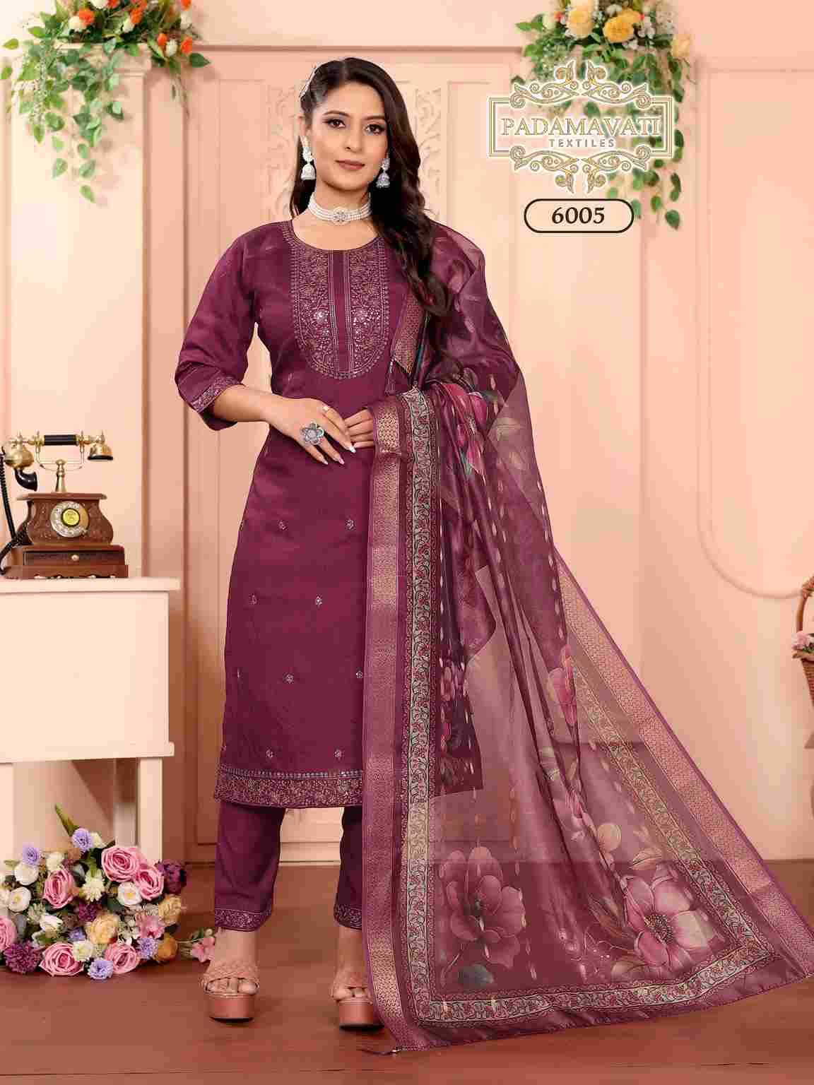 Khushi Vol-7 By Padmavati Textiles 6001 To 6008 Series Designer Festive Suits Beautiful Fancy Colorful Stylish Party Wear & Occasional Wear Roman Silk Dresses At Wholesale Price