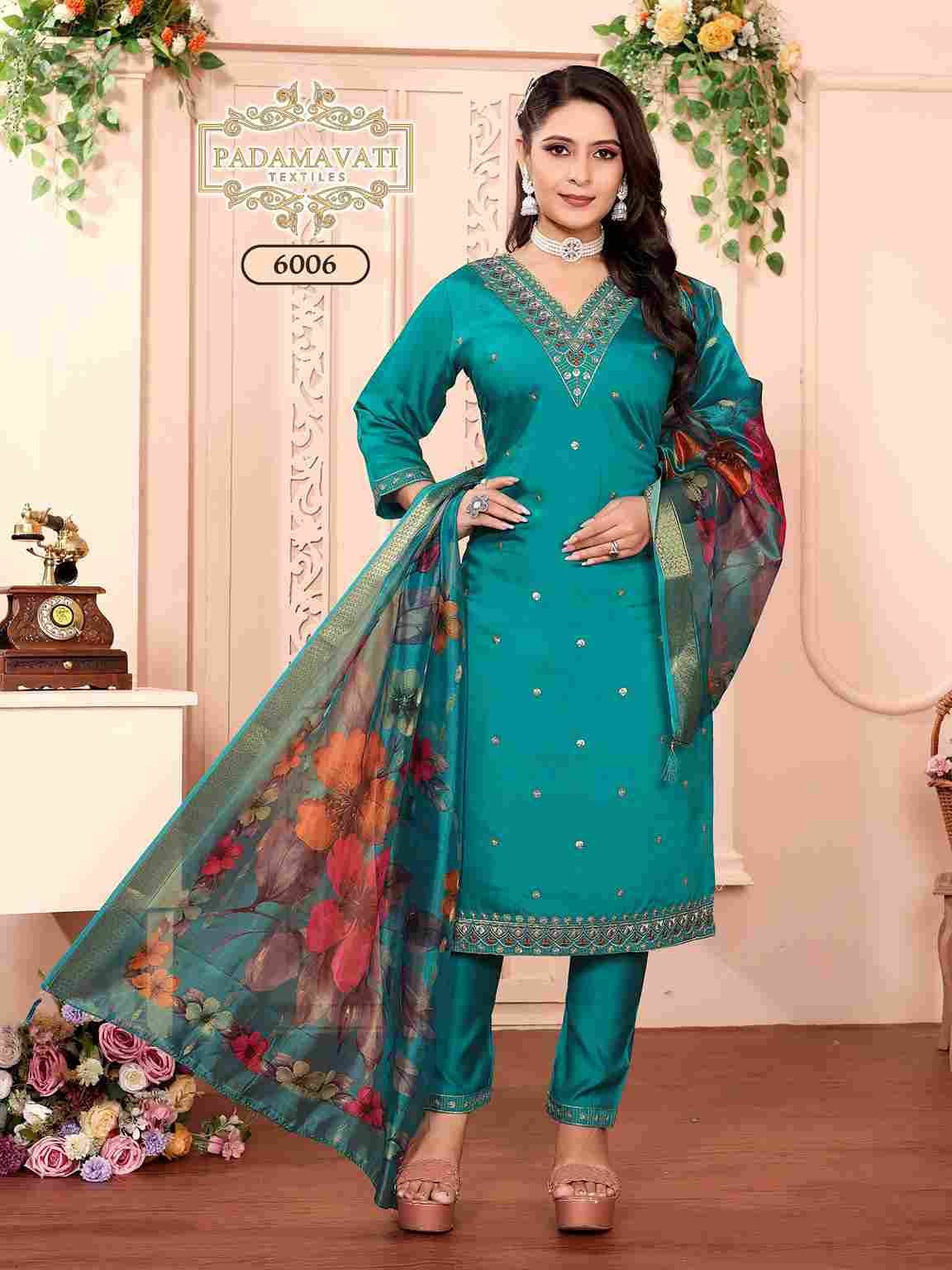 Khushi Vol-7 By Padmavati Textiles 6001 To 6008 Series Designer Festive Suits Beautiful Fancy Colorful Stylish Party Wear & Occasional Wear Roman Silk Dresses At Wholesale Price