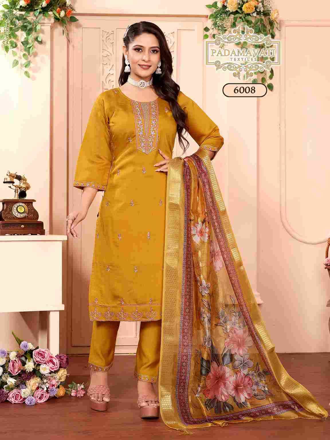 Khushi Vol-7 By Padmavati Textiles 6001 To 6008 Series Designer Festive Suits Beautiful Fancy Colorful Stylish Party Wear & Occasional Wear Roman Silk Dresses At Wholesale Price