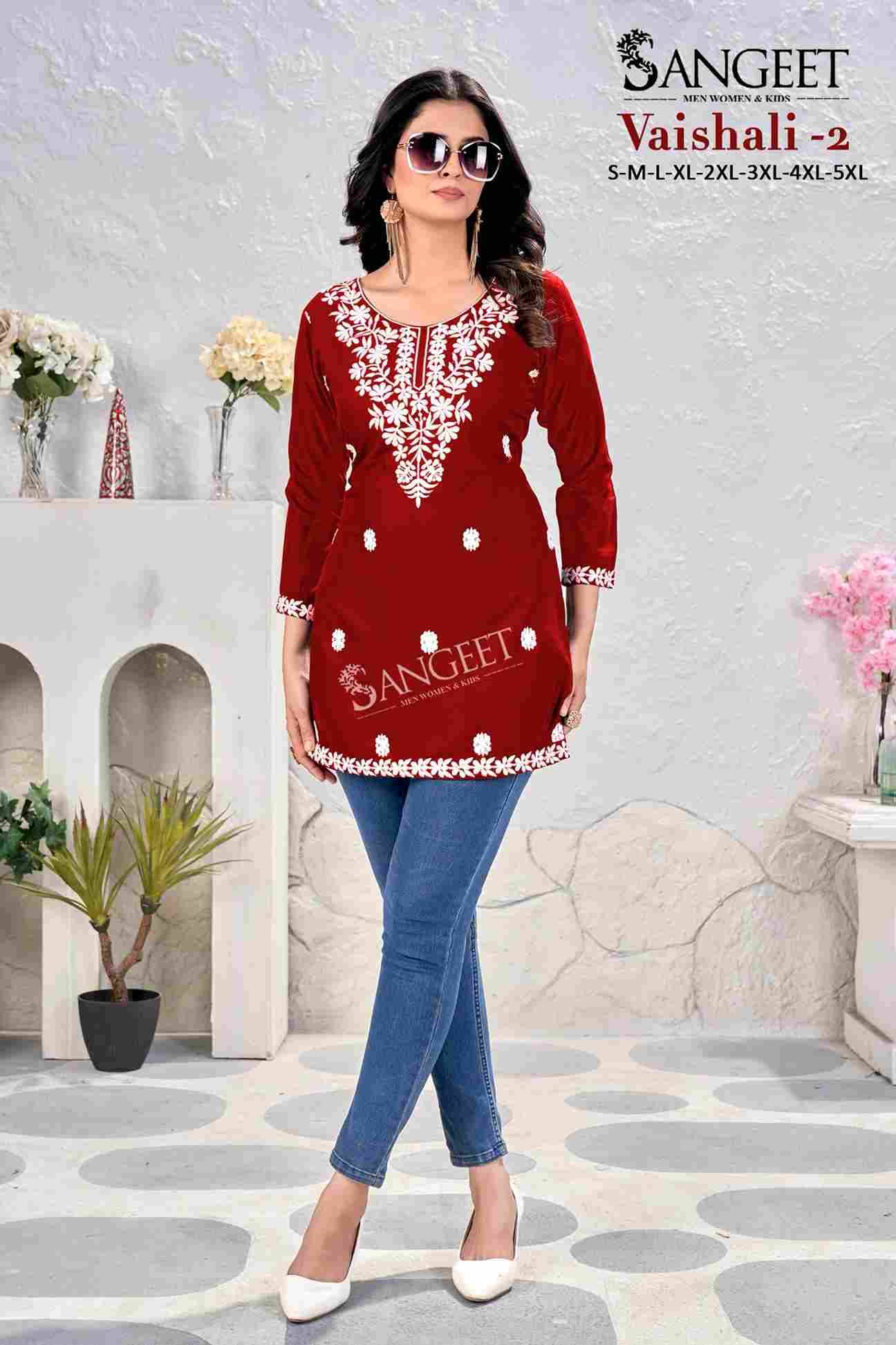 Vaishali Vol-2 By Sangeet 1001 To 1006 Series Designer Stylish Fancy Colorful Beautiful Party Wear & Ethnic Wear Collection Rayon Print Tops At Wholesale Price