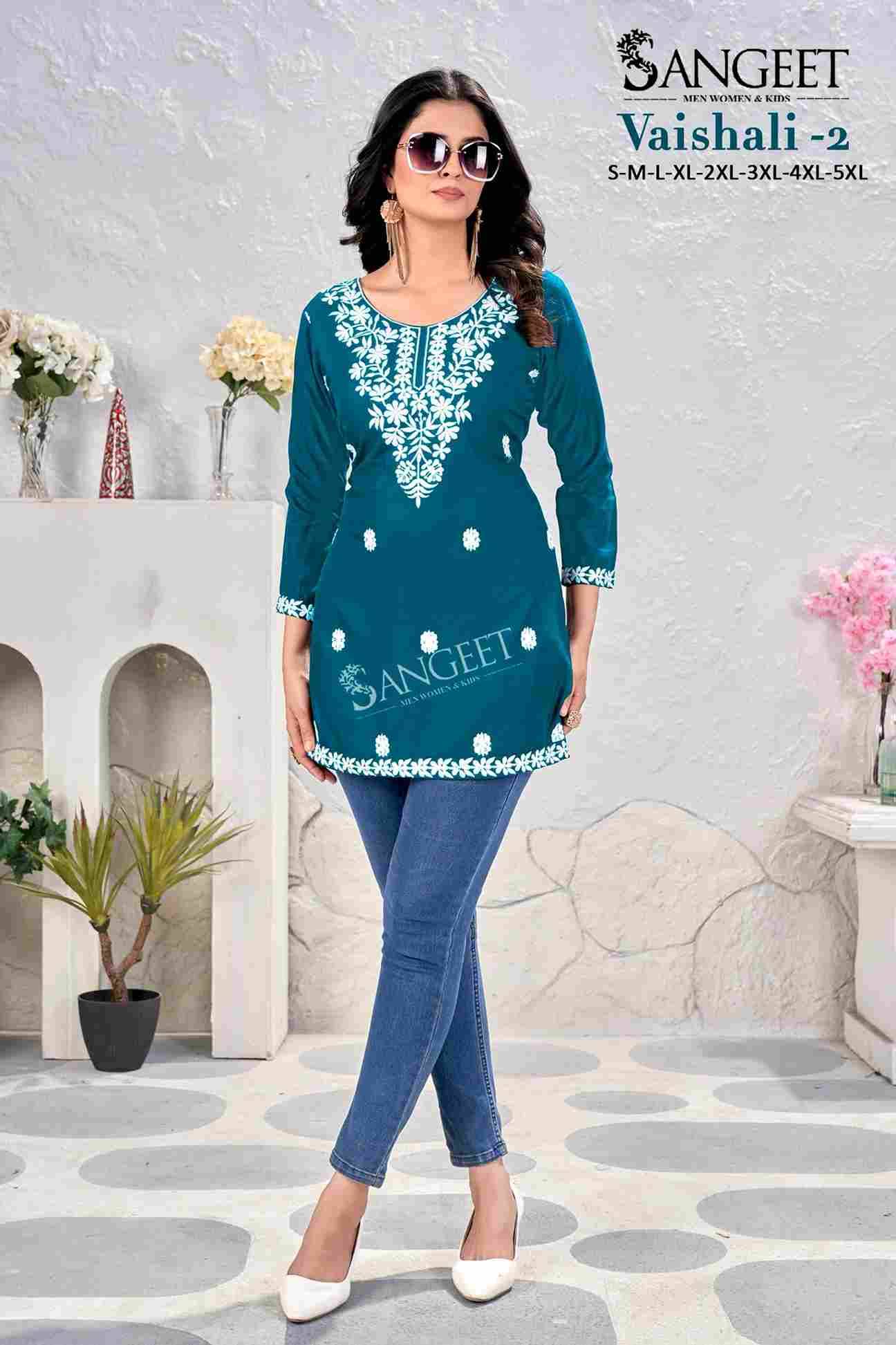 Vaishali Vol-2 By Sangeet 1001 To 1006 Series Designer Stylish Fancy Colorful Beautiful Party Wear & Ethnic Wear Collection Rayon Print Tops At Wholesale Price