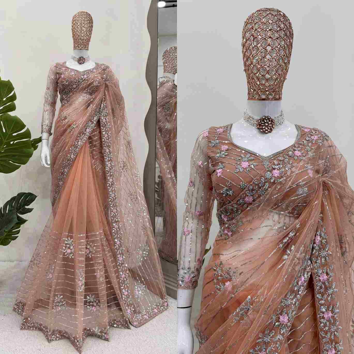 K-565 By Fashid Wholesale Indian Traditional Wear Collection Beautiful Stylish Fancy Colorful Party Wear & Occasional Wear Soft Net Sarees At Wholesale Price