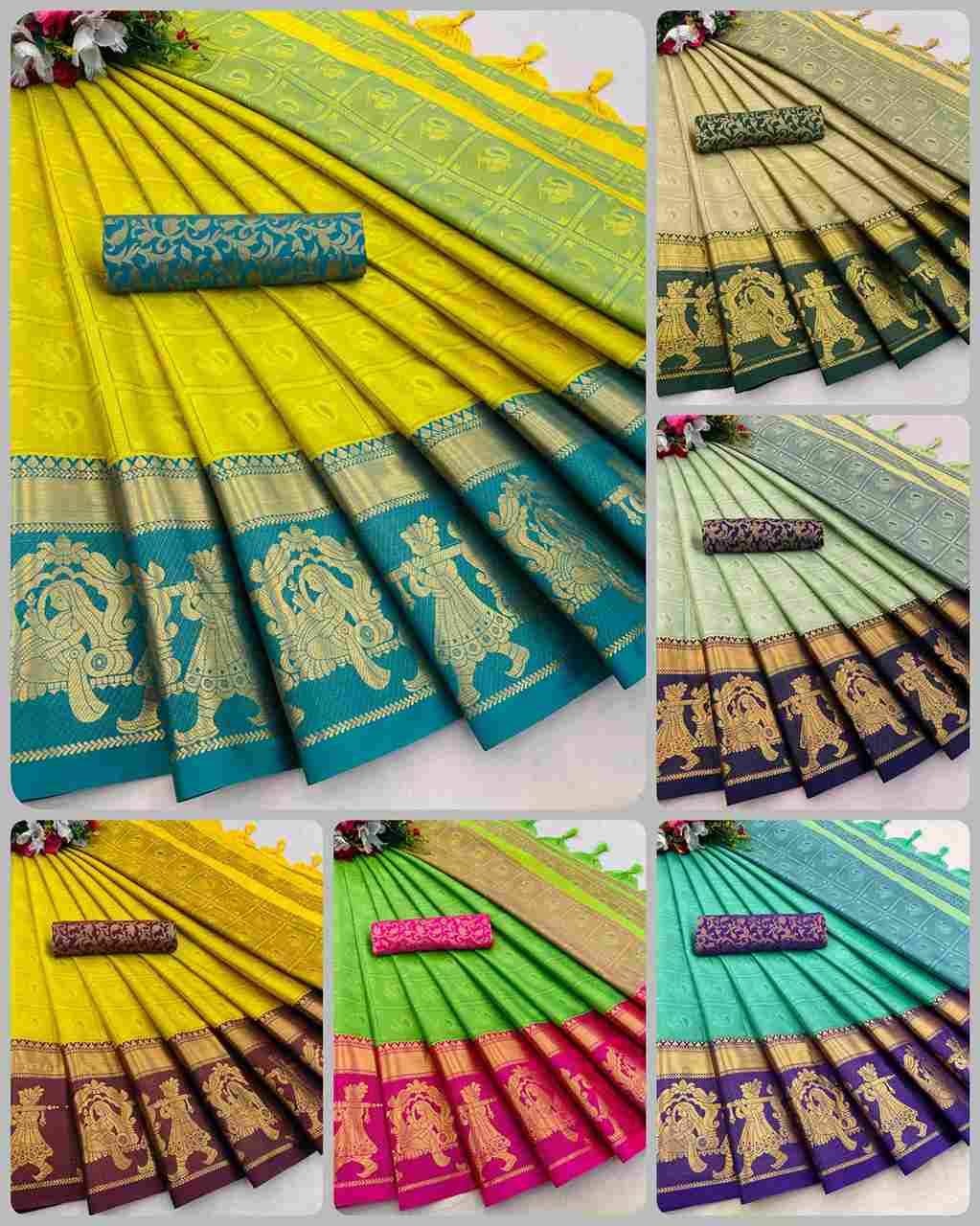 Ab-Aura Palakhi By Fashid Wholesale 01 To 06 Series Indian Traditional Wear Collection Beautiful Stylish Fancy Colorful Party Wear & Occasional Wear Pure Mercerized Cotton Silk Sarees At Wholesale Price