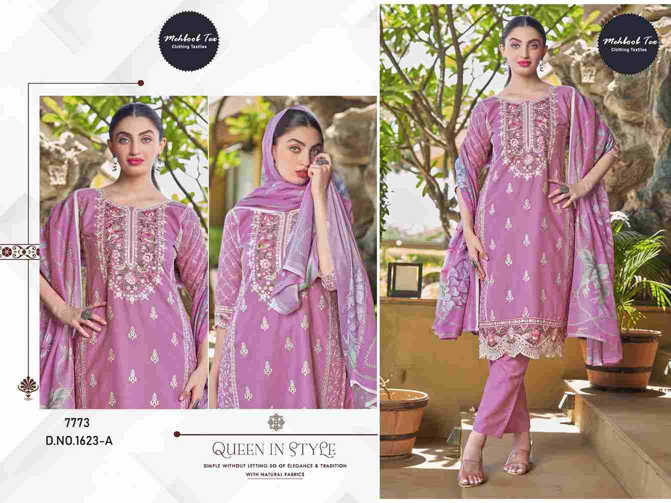 Mehboob Tex Hit Design 1623 Colours By Mehboob Tex 1623-A To 1623-B Series Beautiful Pakistani Suits Stylish Fancy Colorful Party Wear & Occasional Wear Pure Cotton Dresses At Wholesale Price