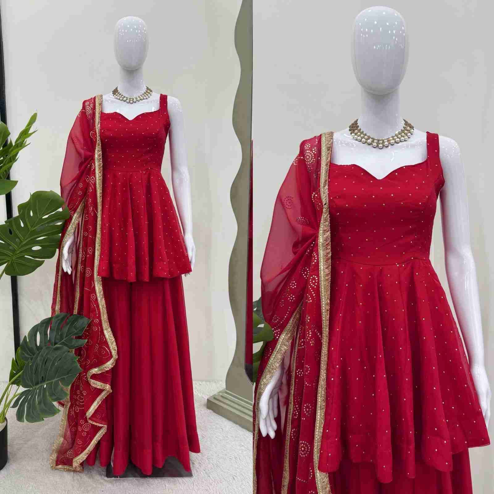 R-5864 By Fashid Wholesale 01 To 02 Series Designer Beautiful Fancy Stylish Colorful Party Wear & Occasional Wear Tabby Organza Dresses At Wholesale Price