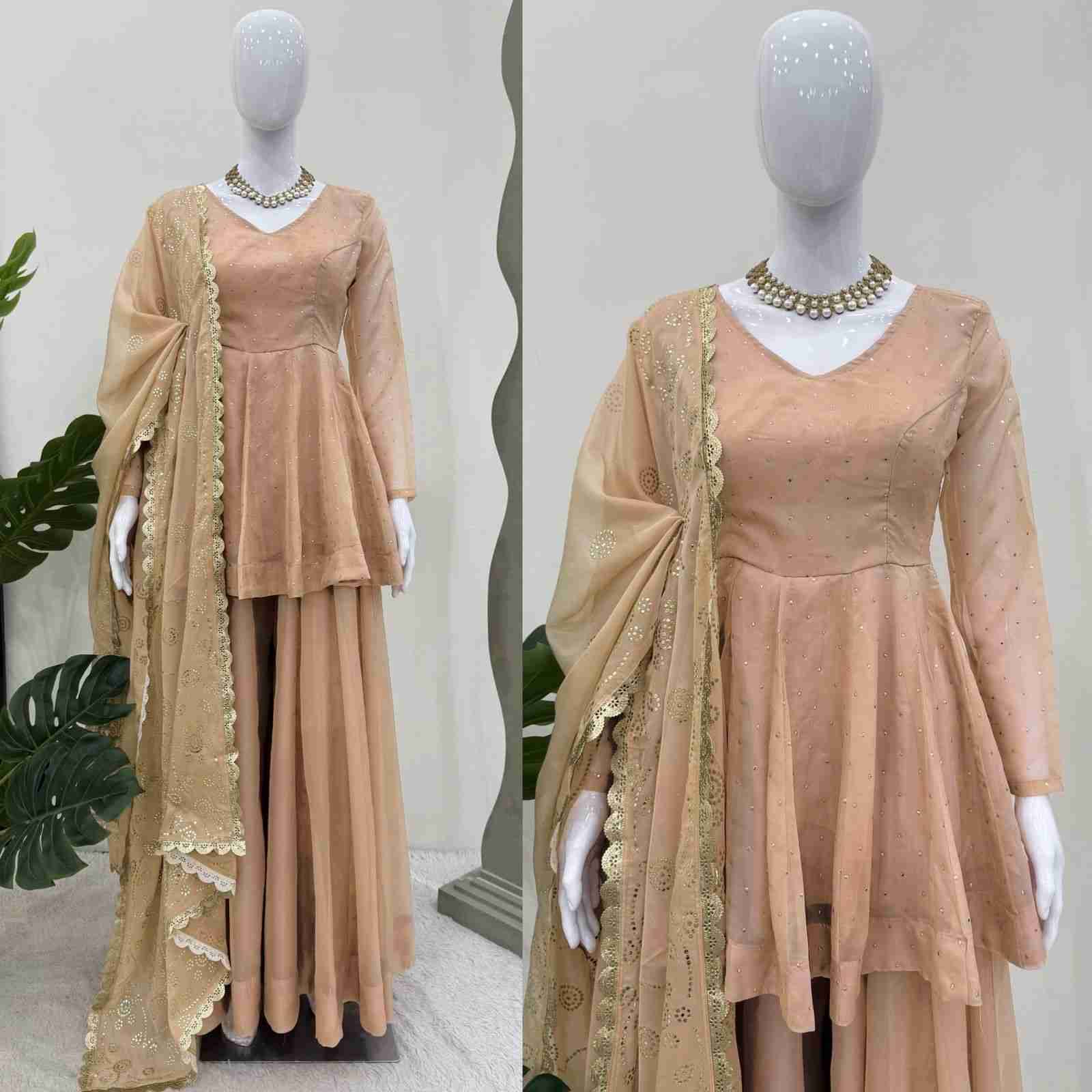 R-5864 By Fashid Wholesale 01 To 02 Series Designer Beautiful Fancy Stylish Colorful Party Wear & Occasional Wear Tabby Organza Dresses At Wholesale Price