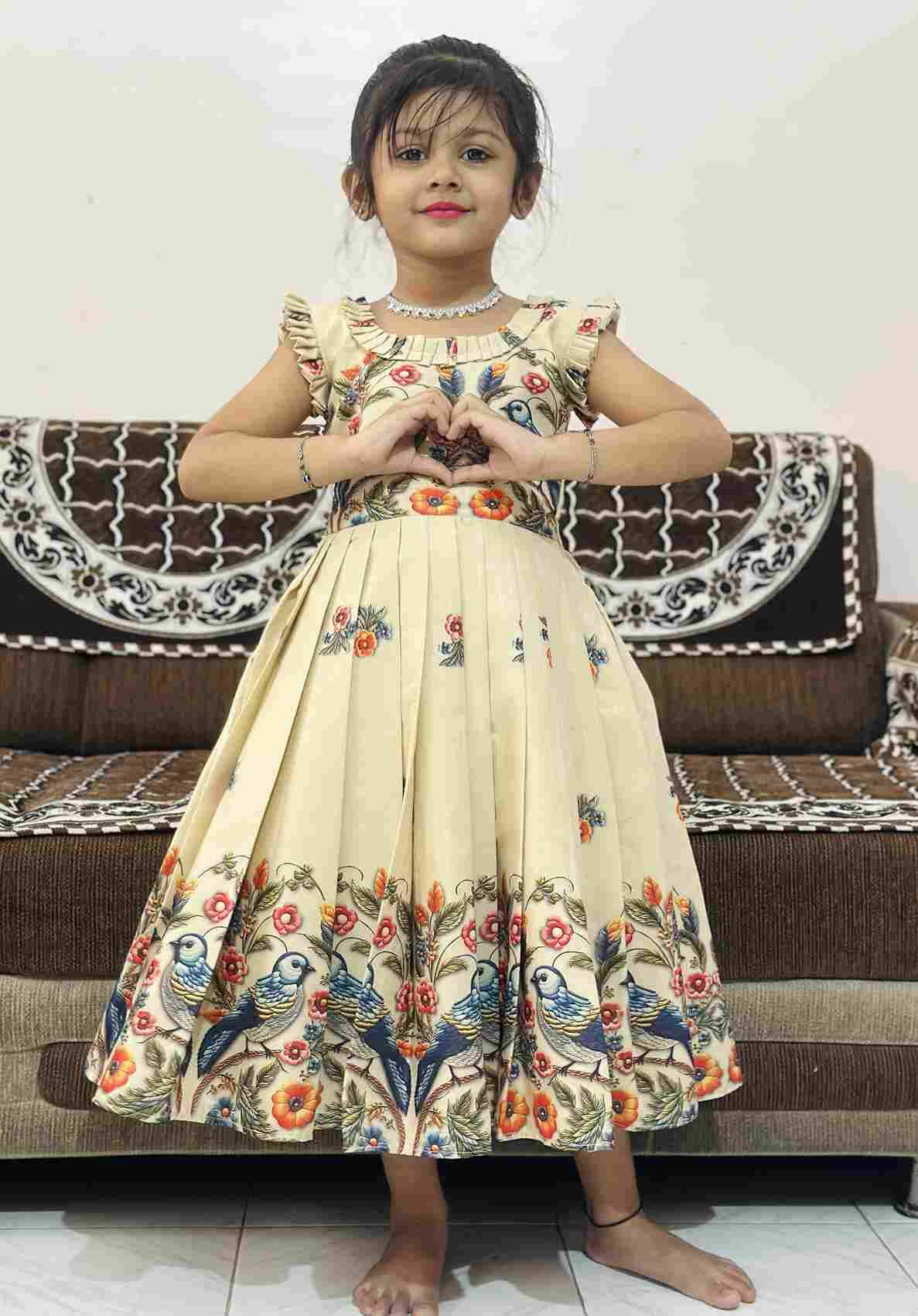 Pv-Kids Gown Vol-2 By Fashid Wholesale 01 To 04 Series Designer Beautiful Collection Occasional Wear & Party Wear Pure Cotton Silk Gowns At Wholesale Price