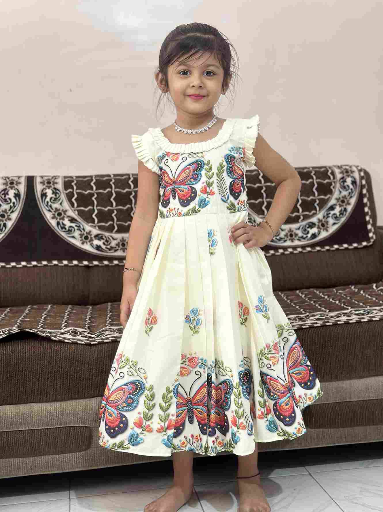 Pv-Kids Gown Vol-2 By Fashid Wholesale 01 To 04 Series Designer Beautiful Collection Occasional Wear & Party Wear Pure Cotton Silk Gowns At Wholesale Price