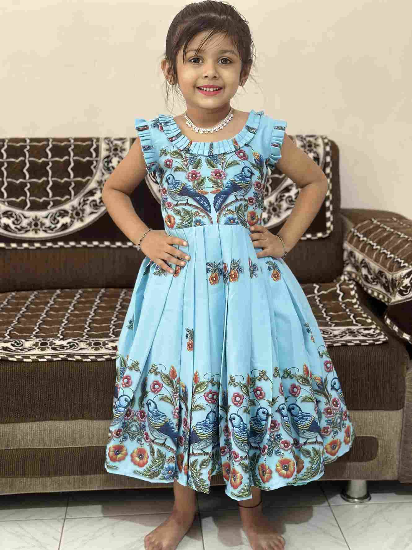 Pv-Kids Gown Vol-2 By Fashid Wholesale 01 To 04 Series Designer Beautiful Collection Occasional Wear & Party Wear Pure Cotton Silk Gowns At Wholesale Price