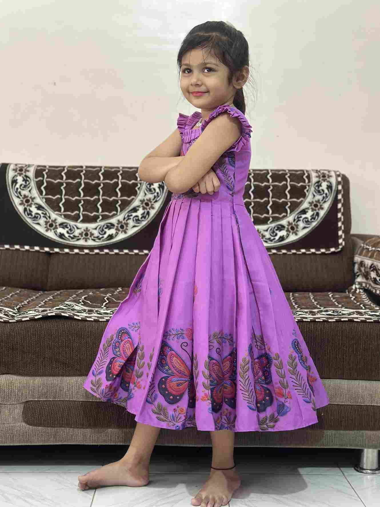 Pv-Kids Gown Vol-2 By Fashid Wholesale 01 To 04 Series Designer Beautiful Collection Occasional Wear & Party Wear Pure Cotton Silk Gowns At Wholesale Price