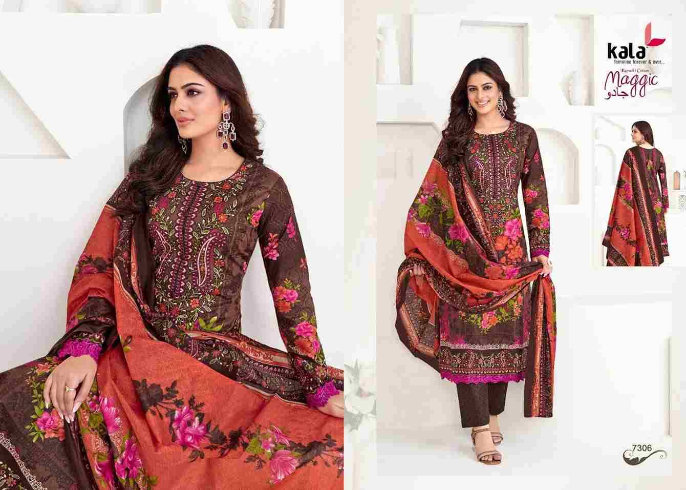 Maggic Vol-22 By Kala 7301 To 7312 Series Beautiful Festive Suits Colorful Stylish Fancy Casual Wear & Ethnic Wear Pure Cotton Print Dresses At Wholesale Price