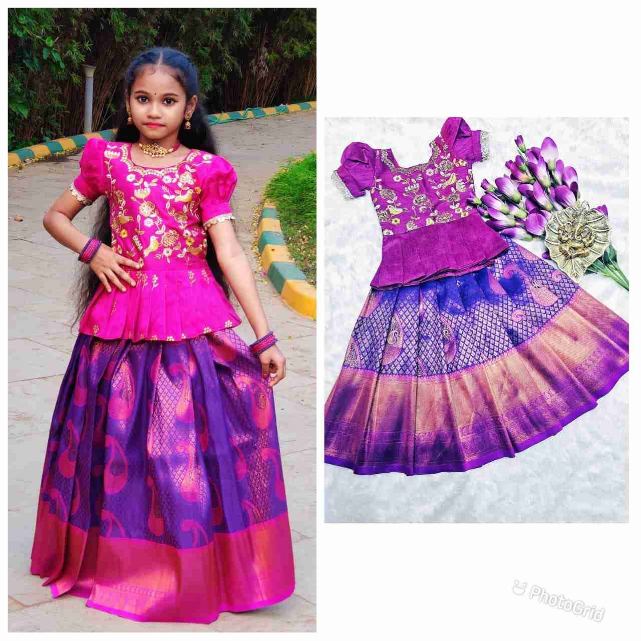 Pv-Kids Lehenga Vol-6 By Fashid Wholesale 01 To 05 Series Designer Beautiful Collection Occasional Wear & Party Wear Pure Heavy Silk Lehengas At Wholesale Price