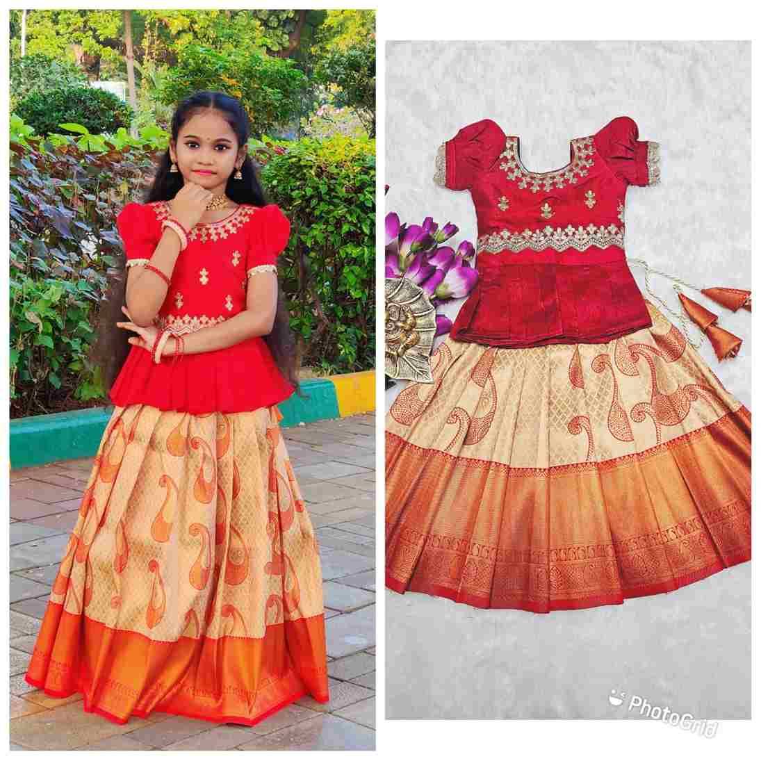 Pv-Kids Lehenga Vol-6 By Fashid Wholesale 01 To 05 Series Designer Beautiful Collection Occasional Wear & Party Wear Pure Heavy Silk Lehengas At Wholesale Price
