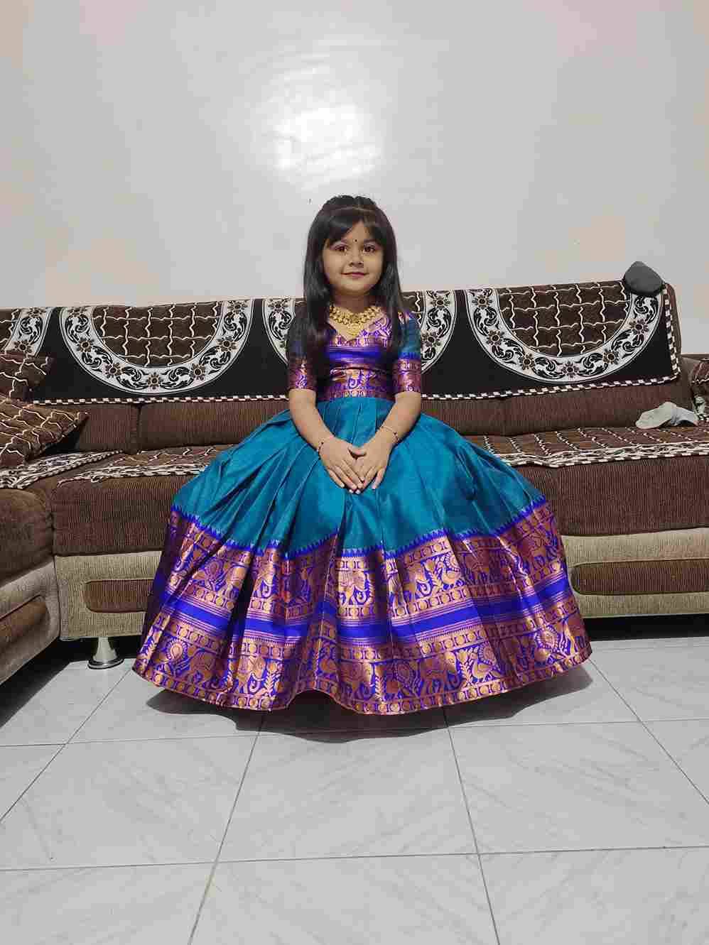 Pv-Kids Gown Vol-3 By Fashid Wholesale 01 To 04 Series Designer Beautiful Collection Occasional Wear & Party Wear Pure Cotton Silk Gowns At Wholesale Price