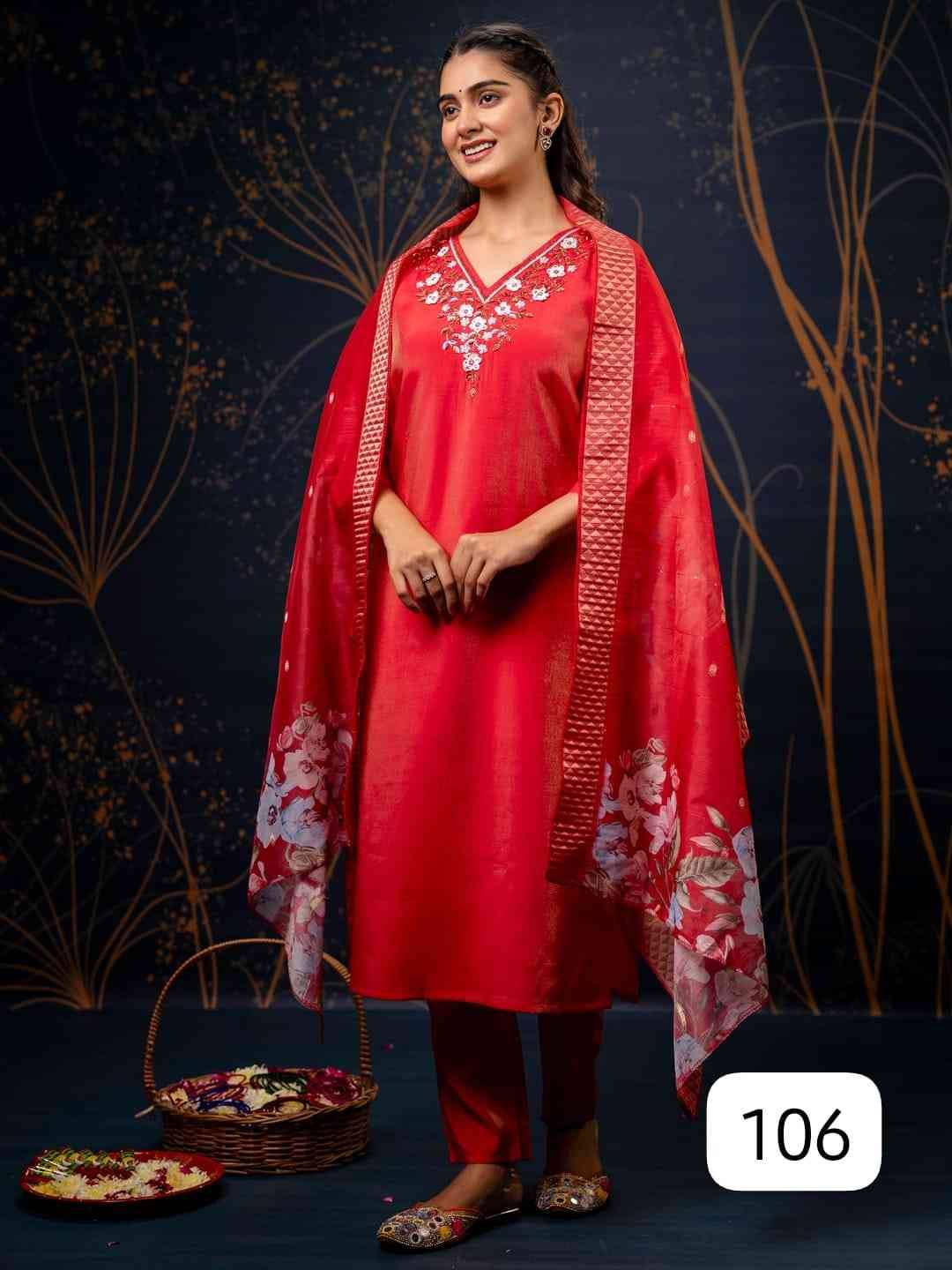 Baarish By PC 101 To 110 Series Festive Suits Beautiful Fancy Colorful Stylish Party Wear & Occasional Wear Silk Embroidered Dresses At Wholesale Price