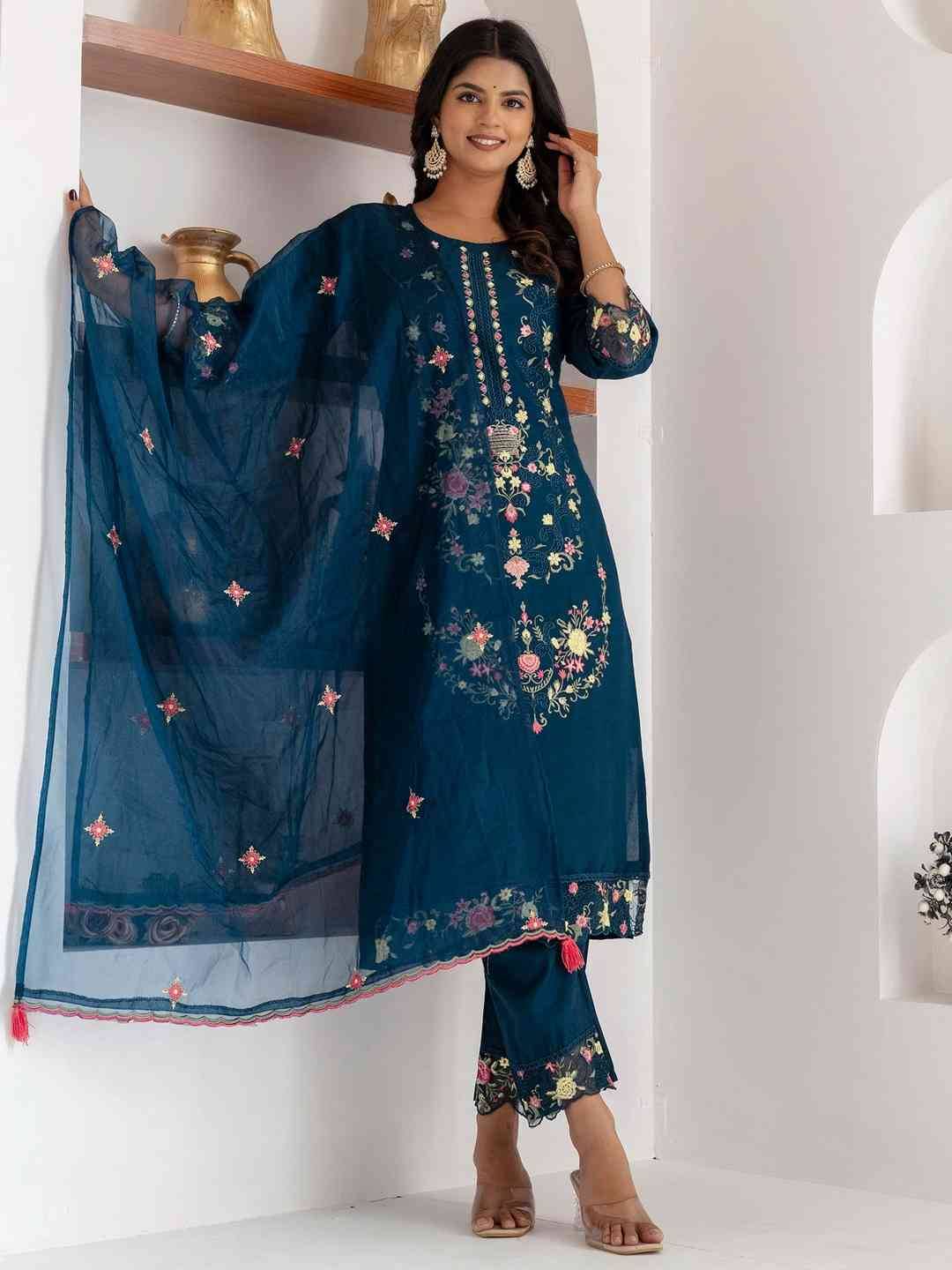 Aroma Vol-2 By PC 201 To 206 Series Festive Suits Beautiful Fancy Colorful Stylish Party Wear & Occasional Wear Viscose Silk Embroidered Dresses At Wholesale Price