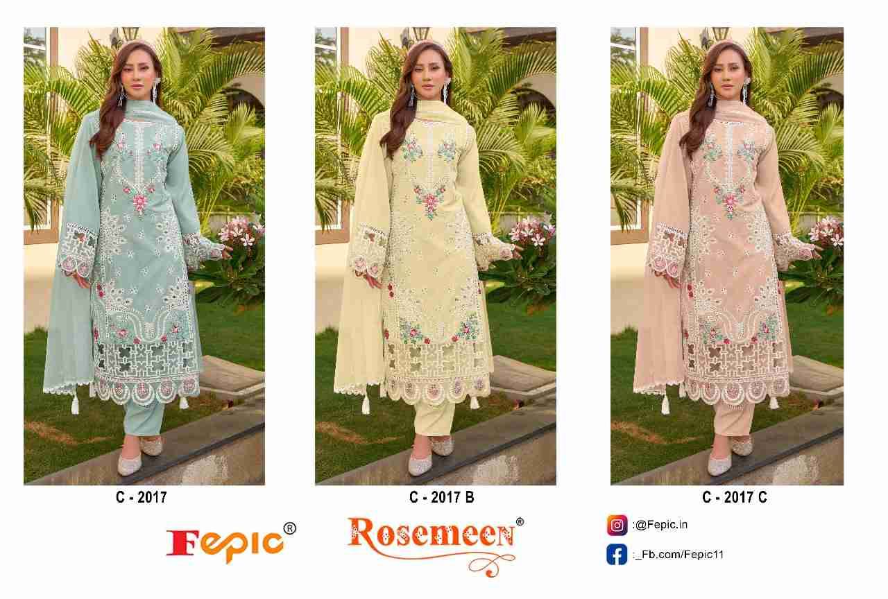 Fepic 2017 Colours By Fepic 2017-A To 2017-C Series Beautiful Pakistani Suits Stylish Fancy Colorful Party Wear & Occasional Wear Cambric Embroidered Dresses At Wholesale Price