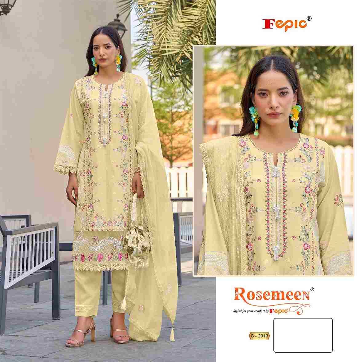 Fepic 2013 Colours By Fepic 2013-A To 2013-C Series Beautiful Pakistani Suits Stylish Fancy Colorful Party Wear & Occasional Wear Cambric Embroidered Dresses At Wholesale Price