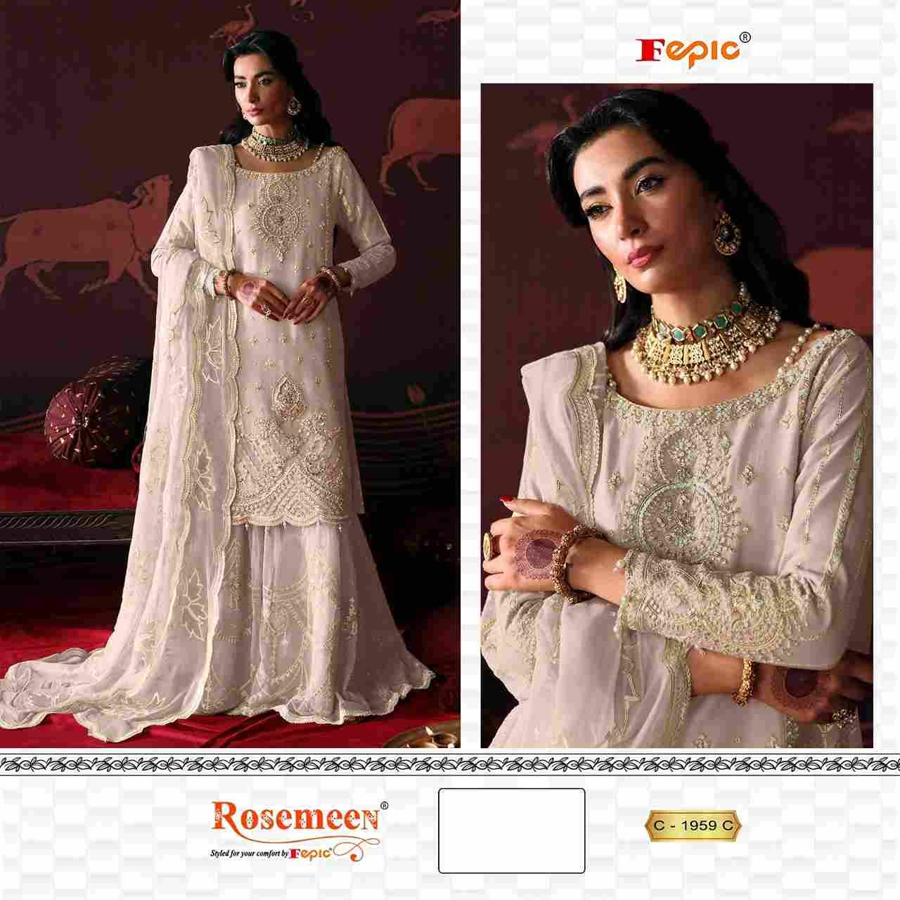 Fepic 1959 Colours By Fepic 1959-A To 1959-C Series Beautiful Pakistani Suits Stylish Fancy Colorful Party Wear & Occasional Wear Organza Embroidered Dresses At Wholesale Price