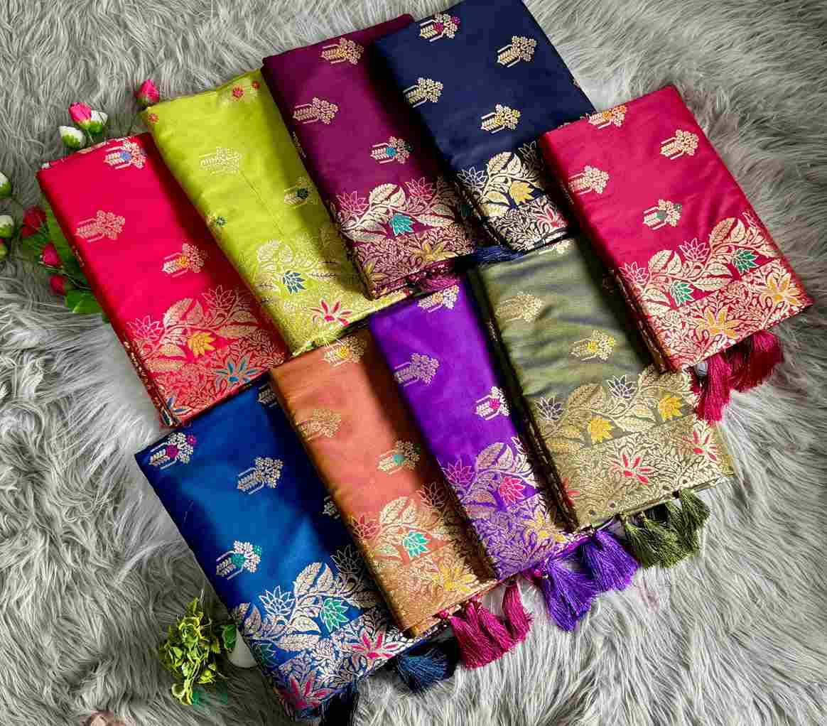 Vv-09 By Fashid Wholesale 01 To 09 Series Indian Traditional Wear Collection Beautiful Stylish Fancy Colorful Party Wear & Occasional Wear Katan Silk Sarees At Wholesale Price