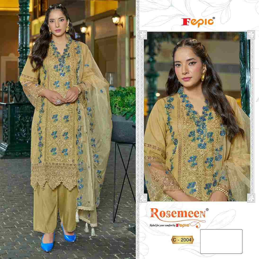 Fepic 2004 Colours By Fepic 2004-A To 2004-C Series Beautiful Pakistani Suits Stylish Fancy Colorful Party Wear & Occasional Wear Cambric Embroidered Dresses At Wholesale Price