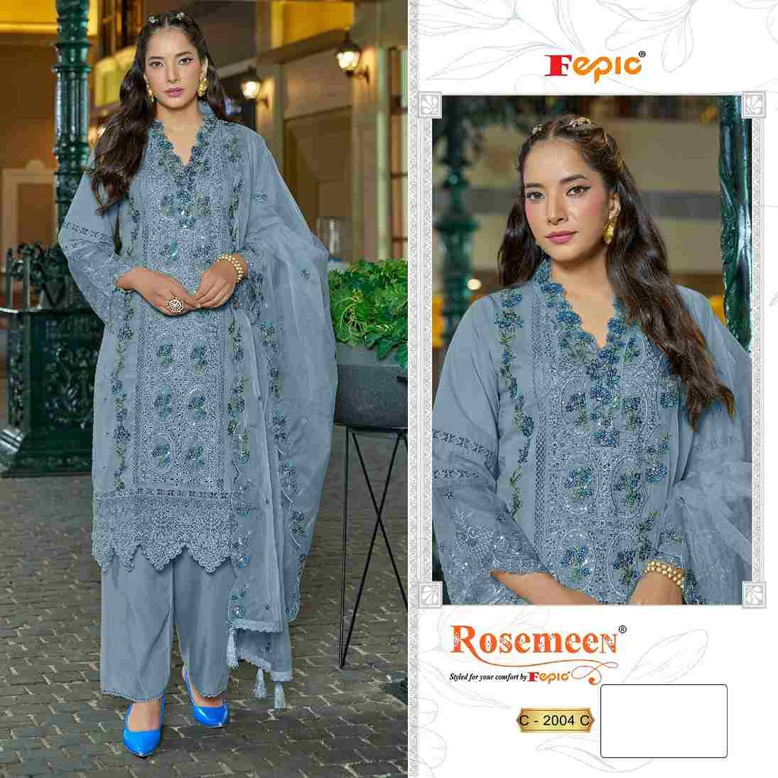 Fepic 2004 Colours By Fepic 2004-A To 2004-C Series Beautiful Pakistani Suits Stylish Fancy Colorful Party Wear & Occasional Wear Cambric Embroidered Dresses At Wholesale Price