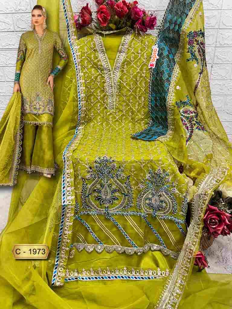 Fepic 1973 Colours By Fepic 1973-A To 1973-D Series Beautiful Pakistani Suits Stylish Fancy Colorful Party Wear & Occasional Wear Organza Embroidered Dresses At Wholesale Price