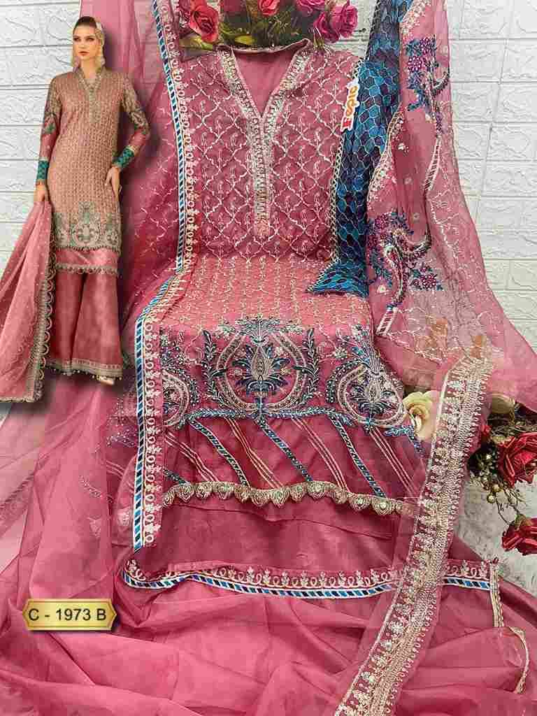 Fepic 1973 Colours By Fepic 1973-A To 1973-D Series Beautiful Pakistani Suits Stylish Fancy Colorful Party Wear & Occasional Wear Organza Embroidered Dresses At Wholesale Price