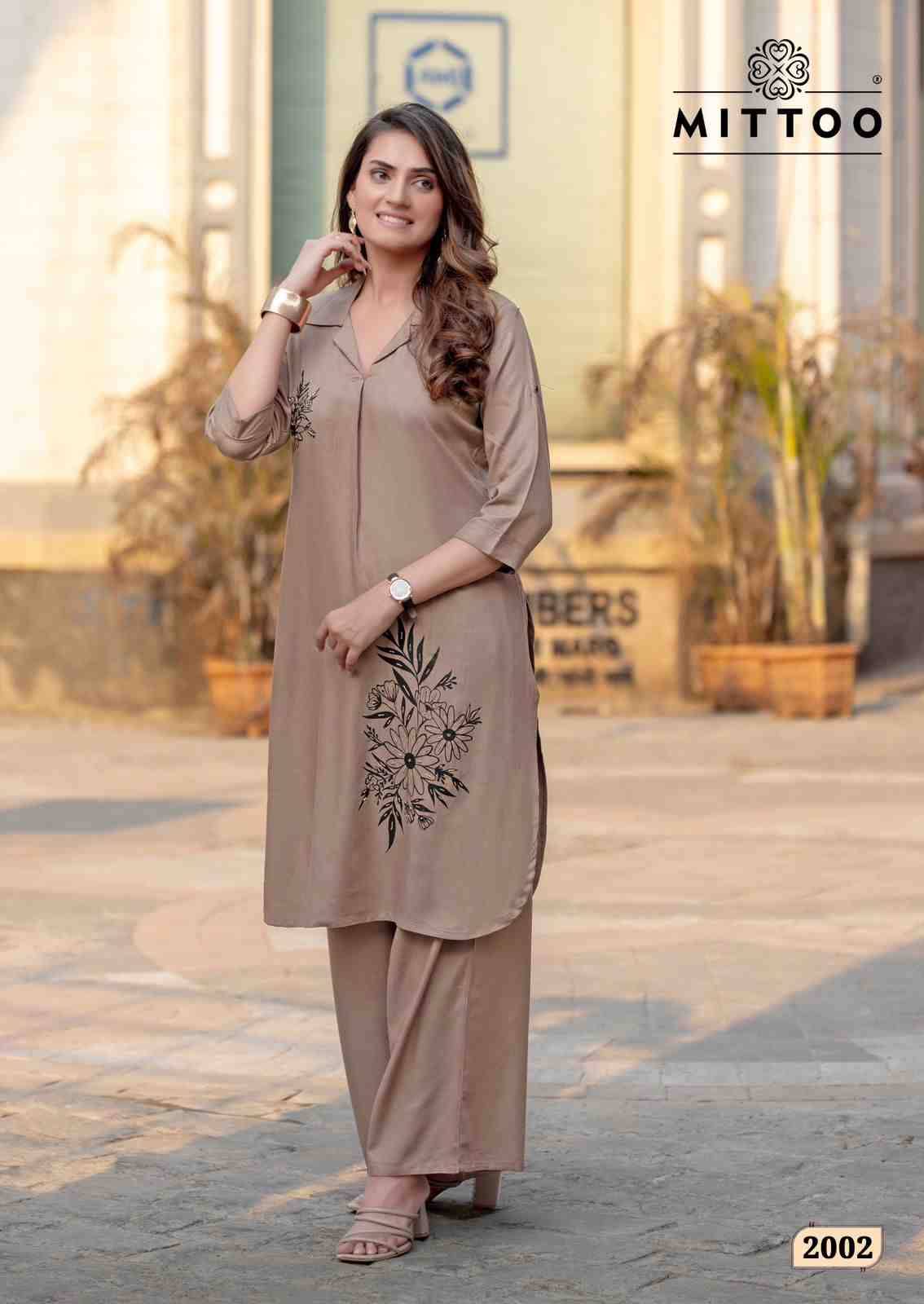 Eshani By Mittoo 2001 To 2006 Series Designer Stylish Fancy Colorful Beautiful Party Wear & Ethnic Wear Collection Rayon Print Co-Ord At Wholesale Price