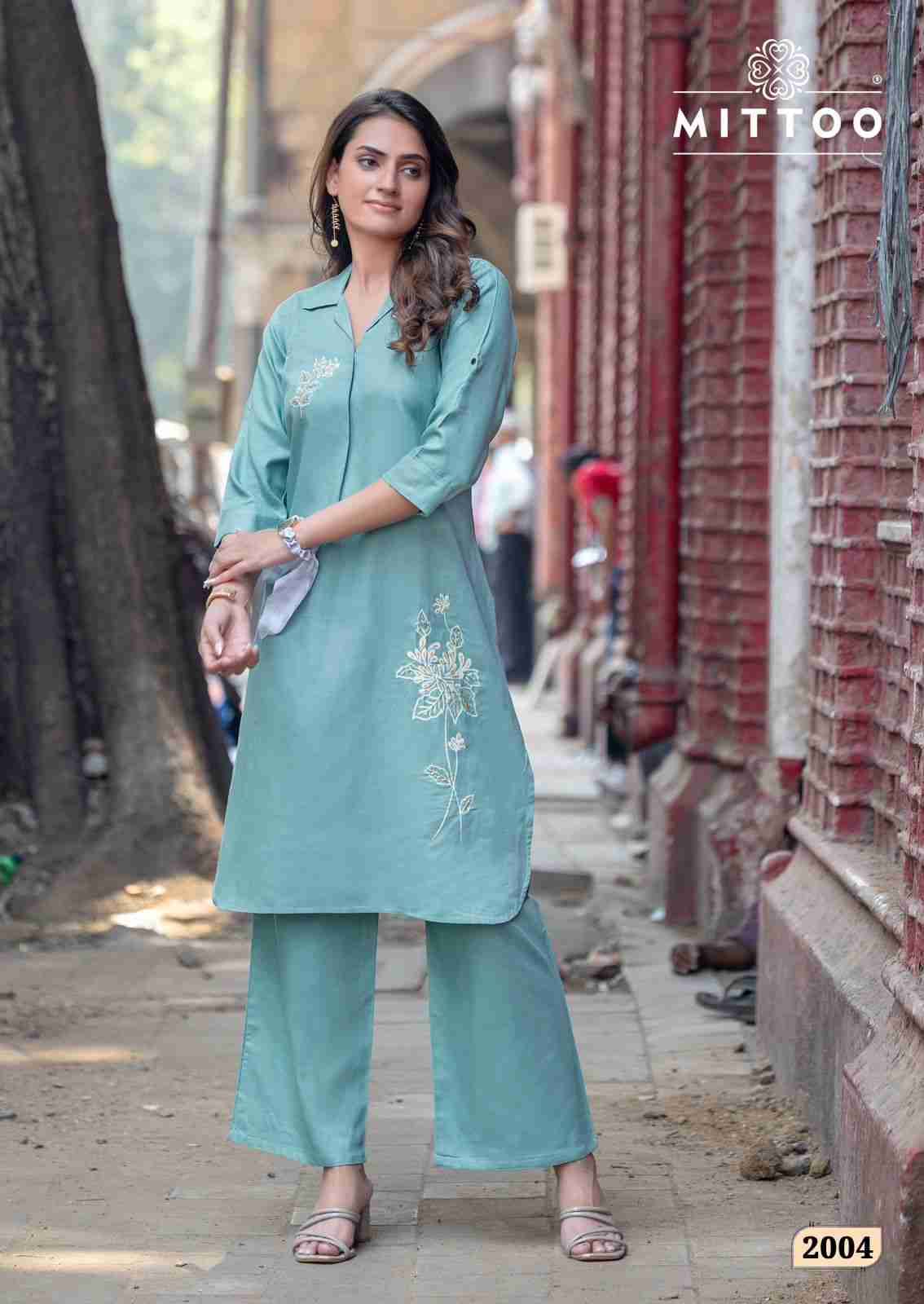 Eshani By Mittoo 2001 To 2006 Series Designer Stylish Fancy Colorful Beautiful Party Wear & Ethnic Wear Collection Rayon Print Co-Ord At Wholesale Price