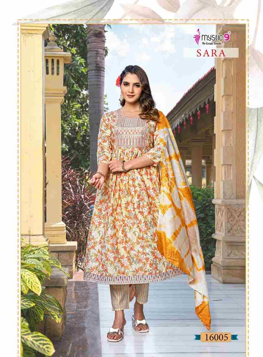 Sara Vol-16 By Mystic 9 16001 To 16008 Series Beautiful Festive Suits Colorful Stylish Fancy Casual Wear & Ethnic Wear Rayon Print Dresses At Wholesale Price