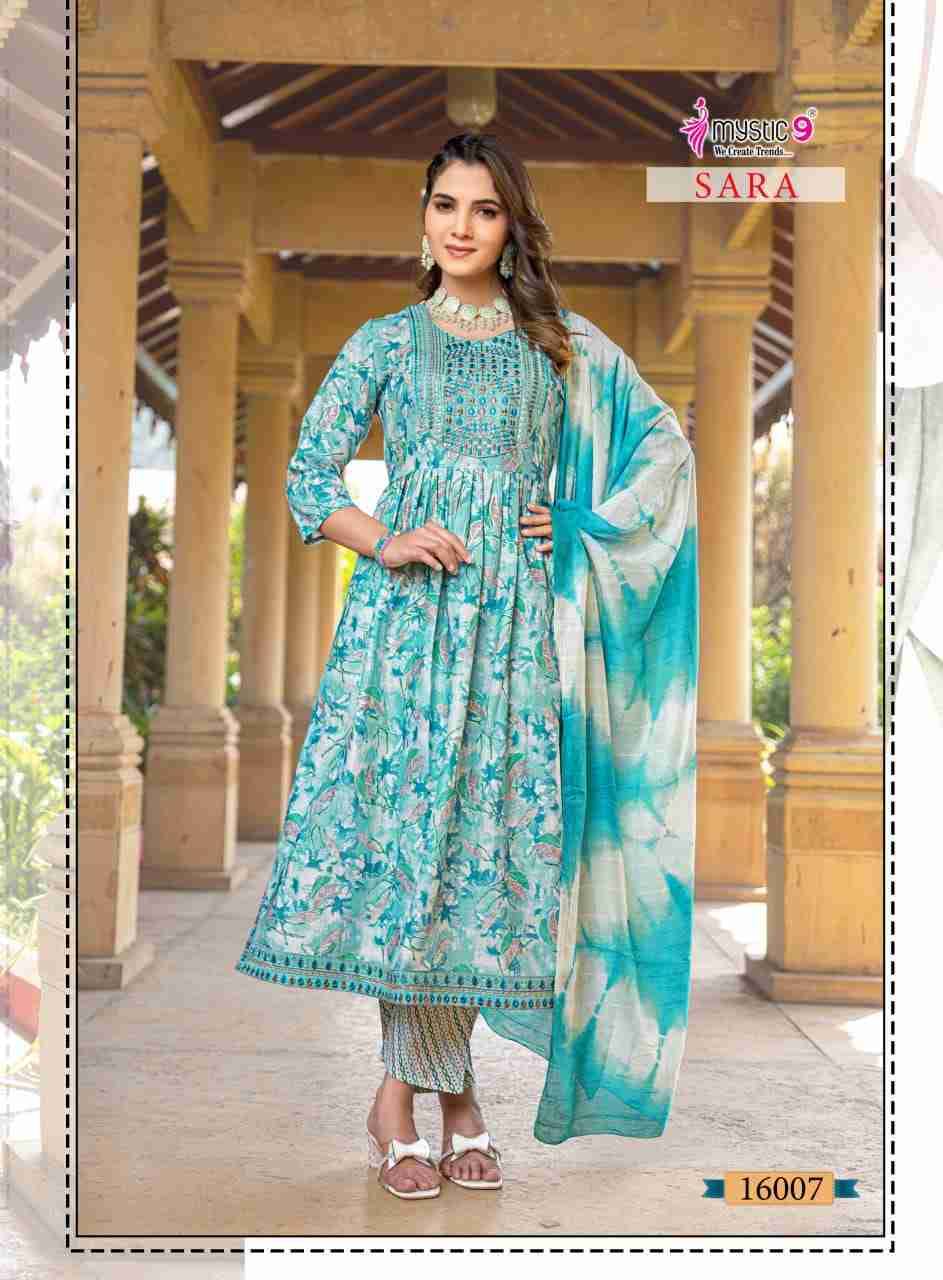 Sara Vol-16 By Mystic 9 16001 To 16008 Series Beautiful Festive Suits Colorful Stylish Fancy Casual Wear & Ethnic Wear Rayon Print Dresses At Wholesale Price